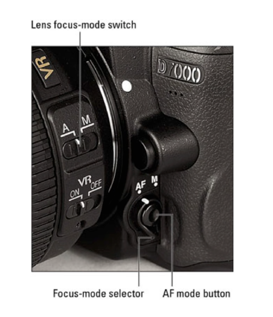 details about Auto and Manual focus settings on camera