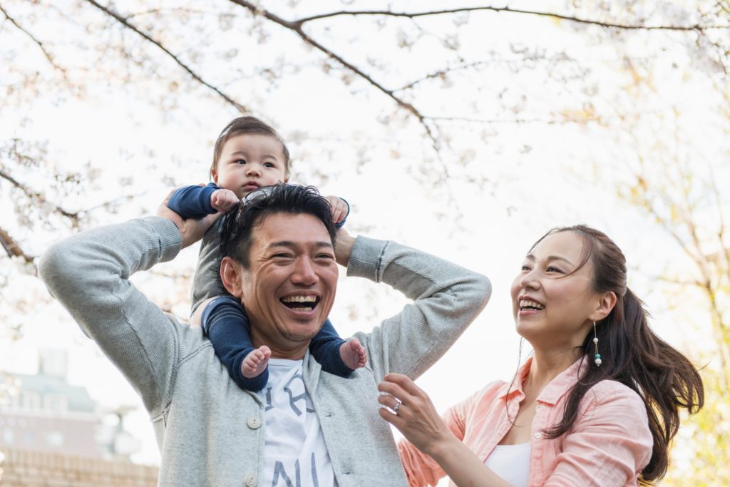 family smiling