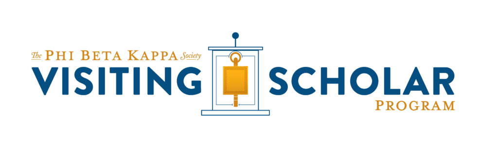 logo with words Visiting Scholar and images of the PBK key and a podium