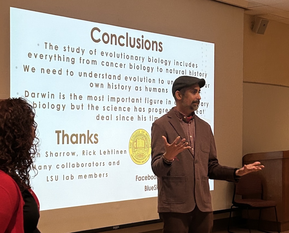 Dr. Chakrabarty responding to questions in Lean Lecture Hall