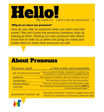 Pronouns Sexuality Gender Inclusion