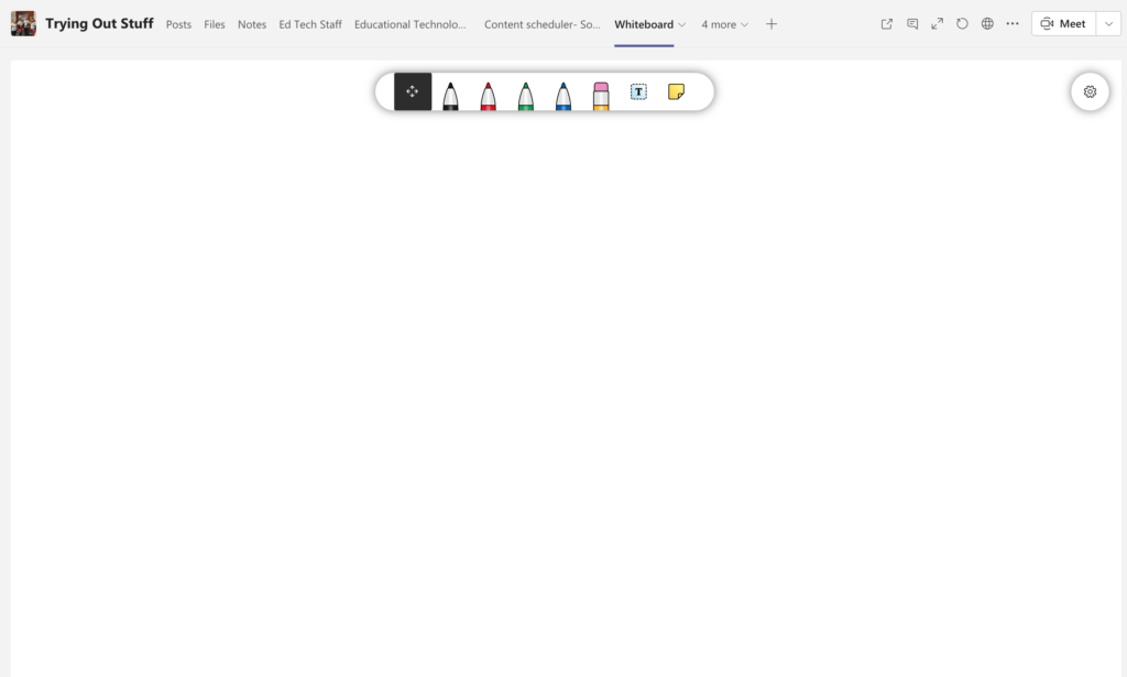 Image of whiteboard in Teams