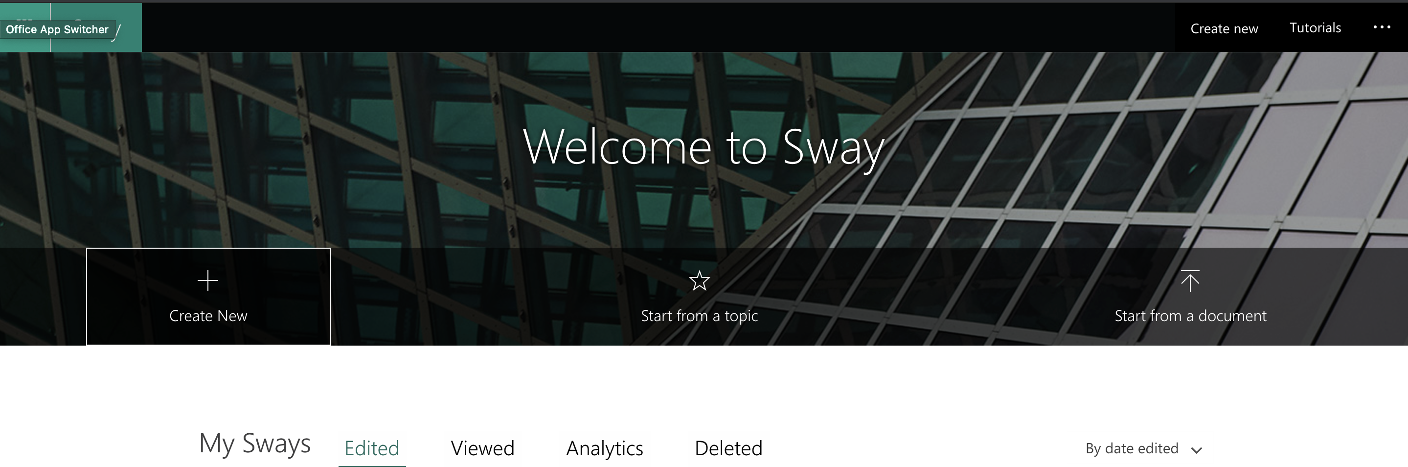 Sway Homepage