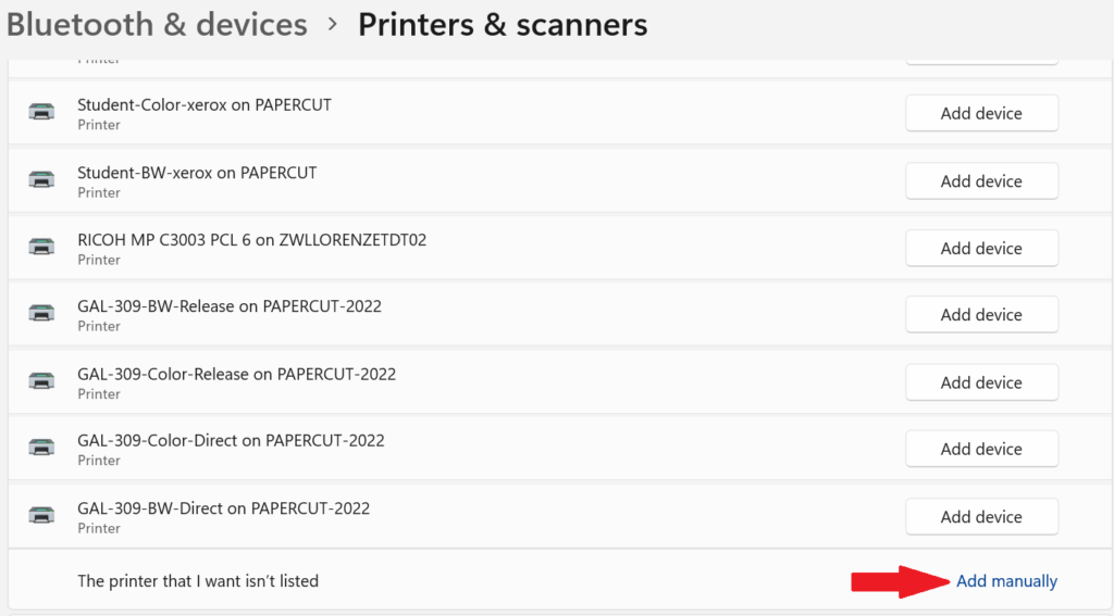 Manually Install Printers on Faculty or Staff PC – Technology@Wooster