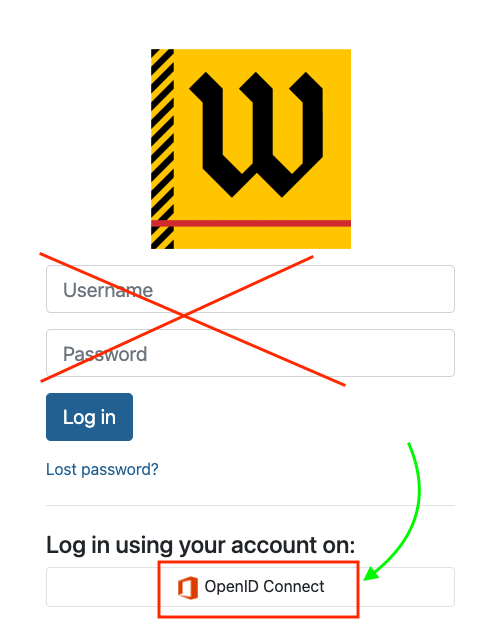 Using openID Connect to login to your moodle course, it is the button below the traditional login screen. 