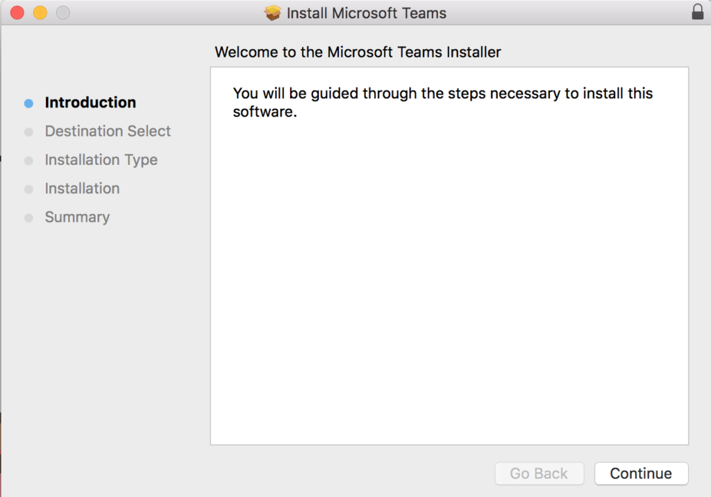 OS X Teams Installer