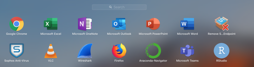 OS X Launcher showing Teams icon
