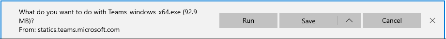 Saving Teams installer on Windows