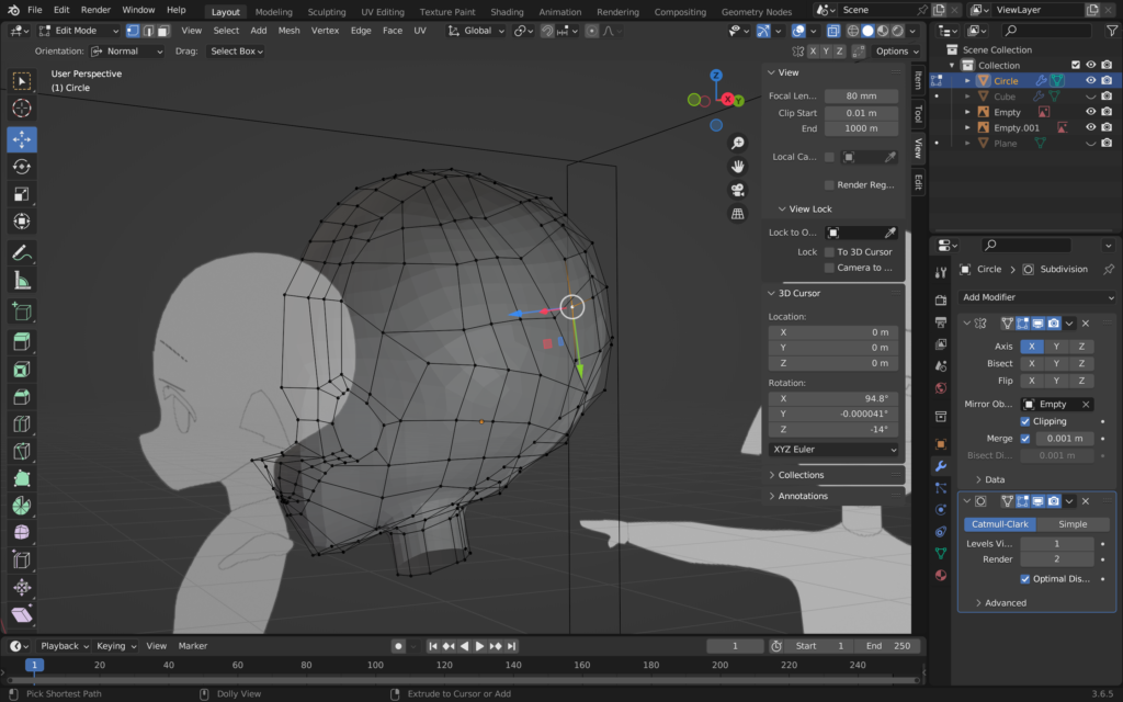 Blender head modeling