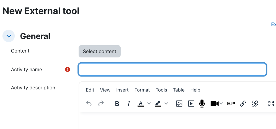 add Activity name for Perusall tool link in Moodle course