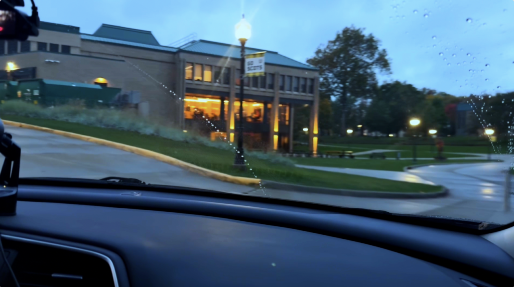 Image of Lowry Center after increasing the contrast