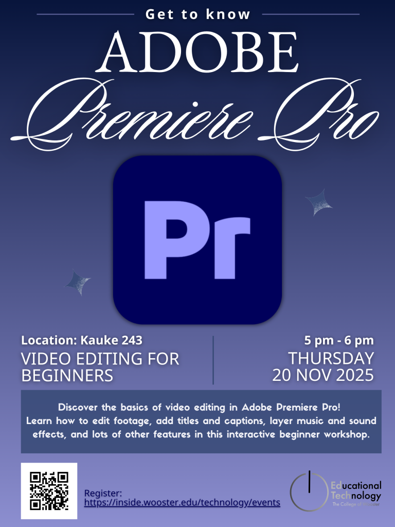 Get to know Premiere Pro workshop poster