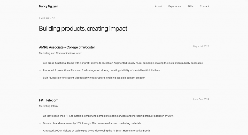 another part of the website